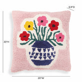 Blossom Tufted Cotton 20" Square Accent Pillow Model: TOV-C18743